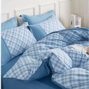 Four-piece set of washed brushed bed sheets